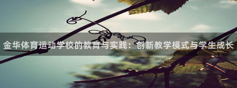 探球体育官网：金华体育运动学校的教育与实践：创新教学模式与学生成长